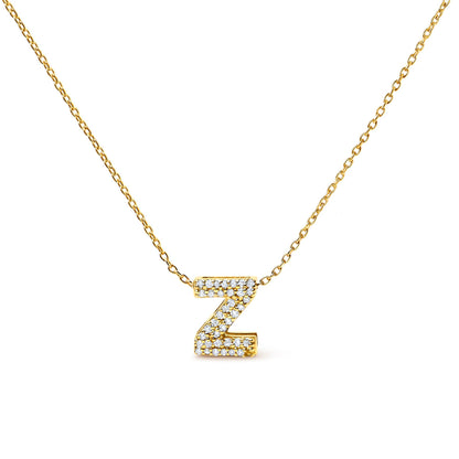 10K White Gold Diamond Accent "A" Initial Bubble Pendant Necklace Bids.com