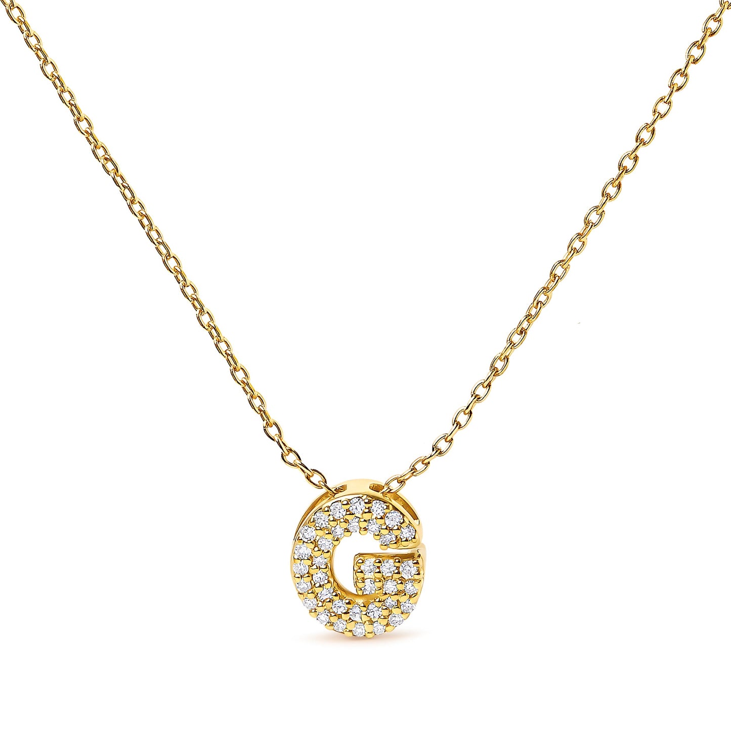 10K White Gold Diamond Accent "A" Initial Bubble Pendant Necklace Bids.com