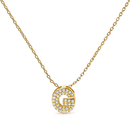 10K White Gold Diamond Accent "A" Initial Bubble Pendant Necklace Bids.com