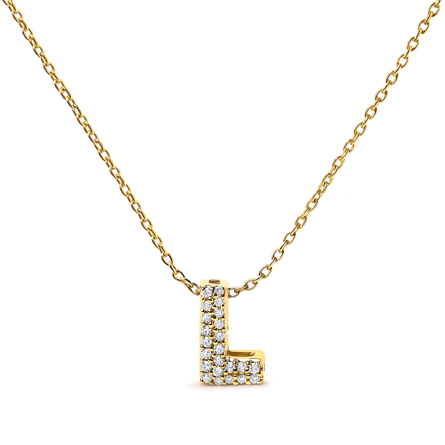 10K White Gold Diamond Accent "A" Initial Bubble Pendant Necklace Bids.com