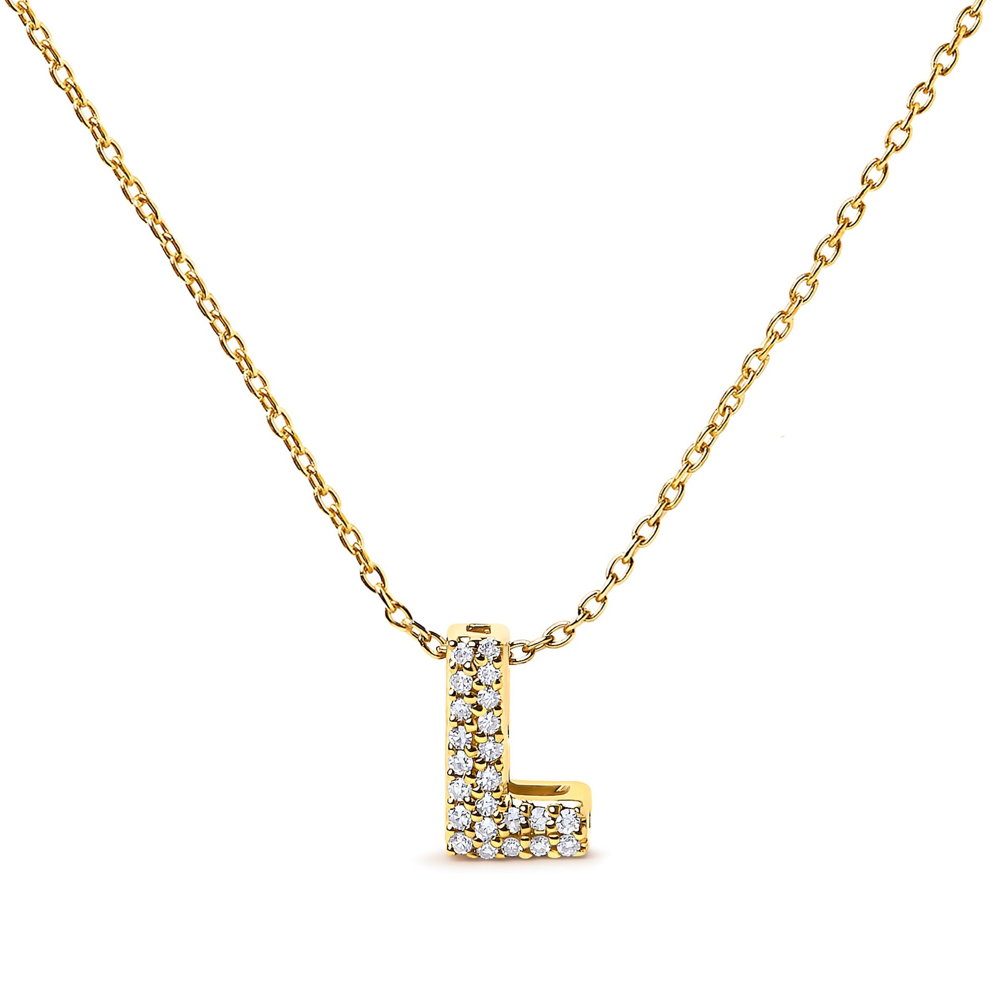 10K White Gold Diamond Accent "A" Initial Bubble Pendant Necklace Bids.com