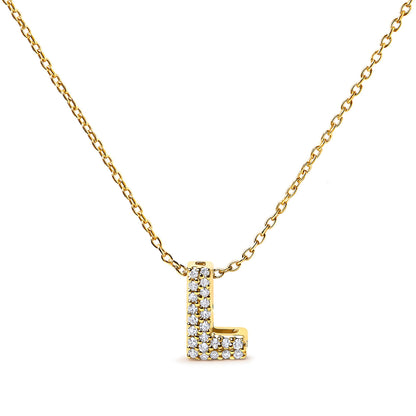 10K White Gold Diamond Accent "A" Initial Bubble Pendant Necklace Bids.com