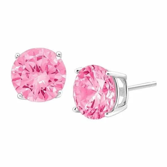 925 2.00 Cttw Genuine Pink Sapphire Gemstone Studs DailySale