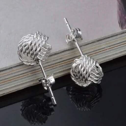 925 Silver Love Nut Stud Earrings DailySale