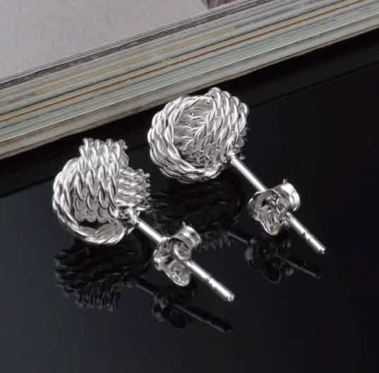 925 Silver Love Nut Stud Earrings DailySale
