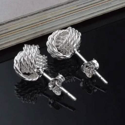925 Silver Love Nut Stud Earrings DailySale
