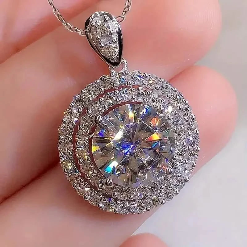 925 Silver Zirconium Oxide Collarbone Necklace DailySale