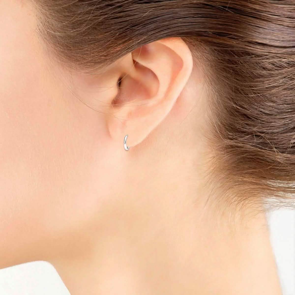 925 Solid Sterling Silver Endless Hoop Earrings - Assorted Sizes DailySale