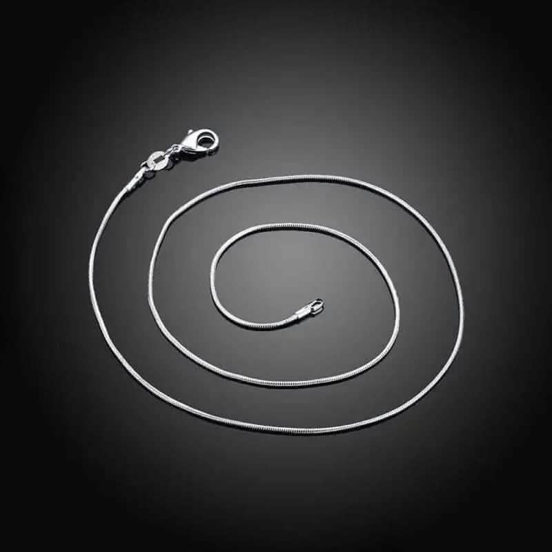 925 Sterling Silver 1mm Necklace Chain DailySale