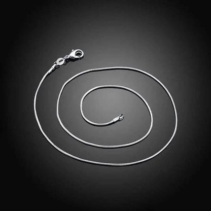 925 Sterling Silver 1mm Necklace Chain DailySale