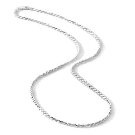 925 Sterling Silver 1.5mm Diamond Cut Rope Chain DailySale