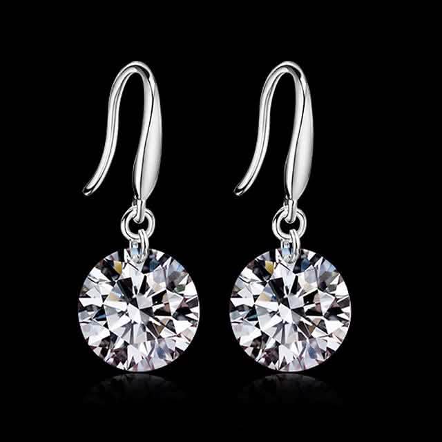 925 Sterling Silver 2.00 ct. Cubic Zirconia Drop Earrings DailySale