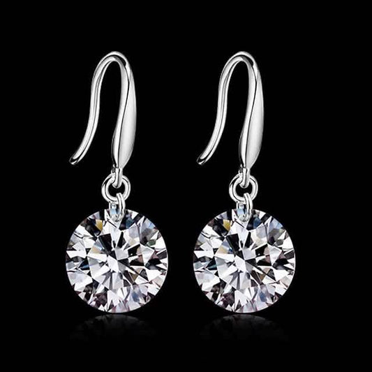 925 Sterling Silver 2.00 ct. Cubic Zirconia Drop Earrings DailySale