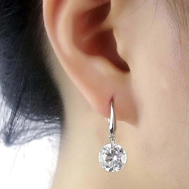 925 Sterling Silver 2.00 ct. Cubic Zirconia Drop Earrings DailySale
