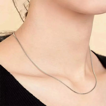 925 Sterling Silver Box Chain Necklace DailySale