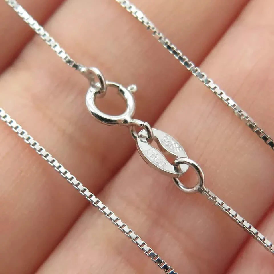 925 Sterling Silver Box Chain Necklace DailySale