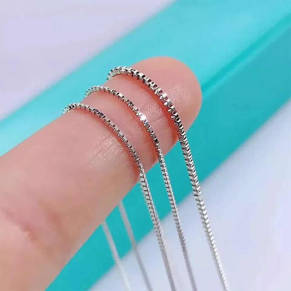 925 Sterling Silver Box Chain Necklace DailySale
