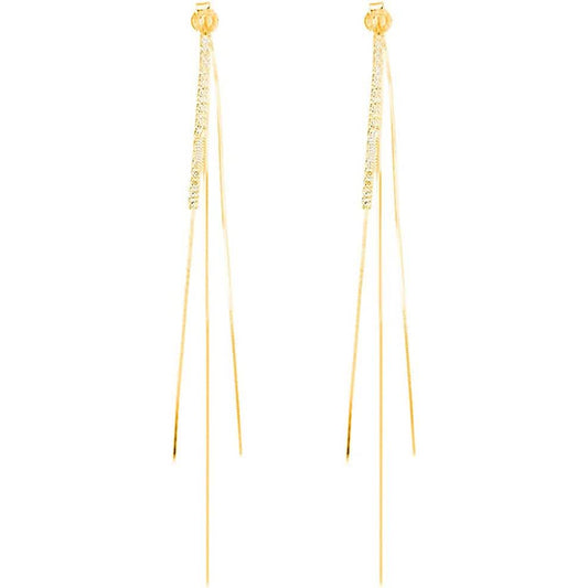 925 Sterling Silver Dangle Chain Tassel Earrings DailySale