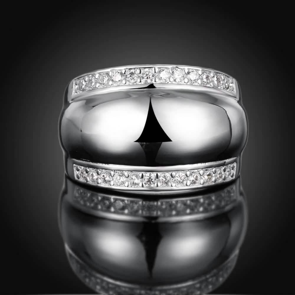 925 Sterling Silver Invisible Setting CZ AAAA Crystal Wedding Ring DailySale
