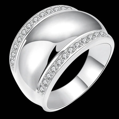 925 Sterling Silver Invisible Setting CZ AAAA Crystal Wedding Ring DailySale
