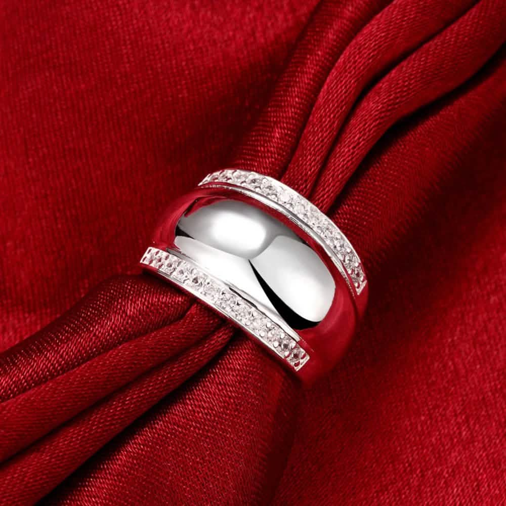 925 Sterling Silver Invisible Setting CZ AAAA Crystal Wedding Ring DailySale