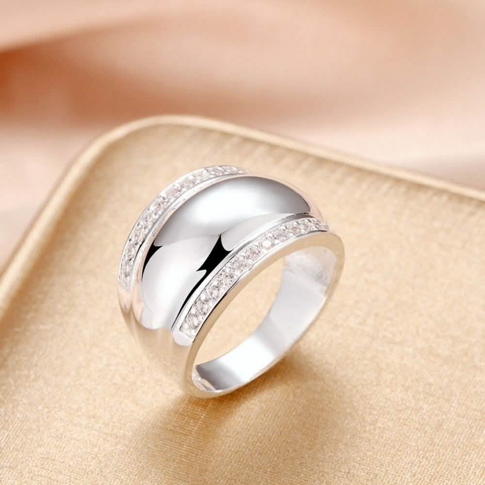 925 Sterling Silver Invisible Setting CZ AAAA Crystal Wedding Ring DailySale