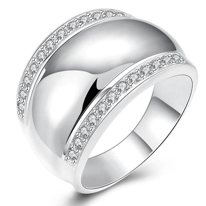 925 Sterling Silver Invisible Setting CZ AAAA Crystal Wedding Ring DailySale
