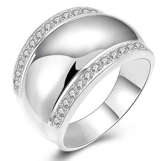 925 Sterling Silver Invisible Setting CZ AAAA Crystal Wedding Ring DailySale