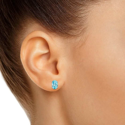 925 Sterling Silver London Blue Topaz Stud Earrings DailySale