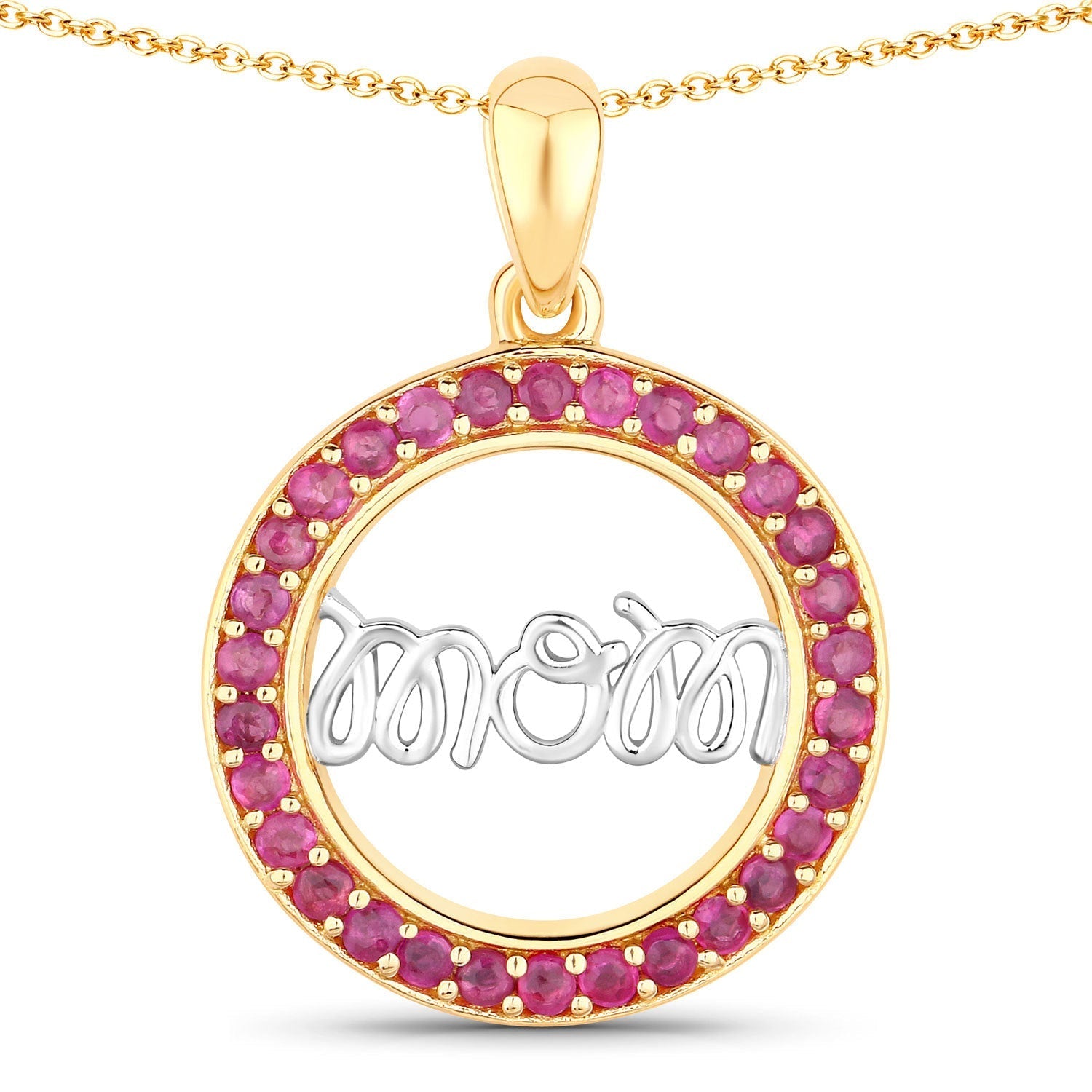 0.64 Carat Genuine Ruby .925 Sterling Silver Pendant Bids.com