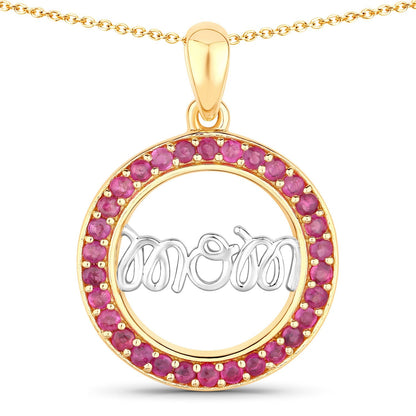 0.64 Carat Genuine Ruby .925 Sterling Silver Pendant Bids.com