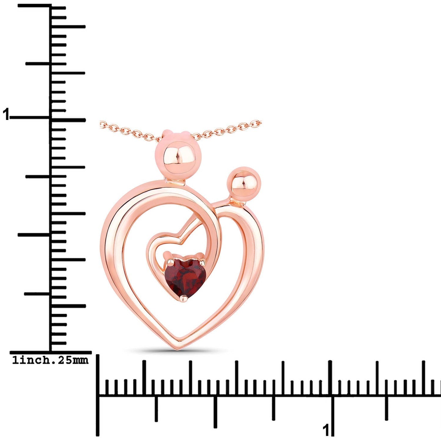 0.32 Carat Genuine Garnet .925 Sterling Silver Pendant Bids.com
