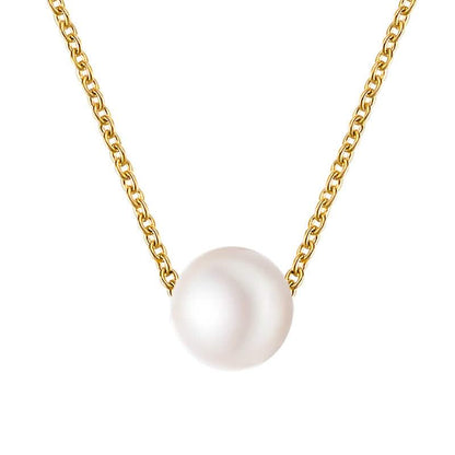 Women’s Minimalist White Pearl Beaded Necklace – Elegant Statement Chain DailySale