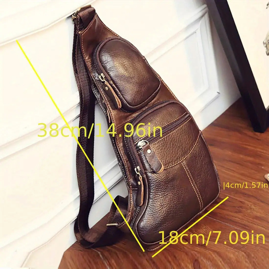 Genuine Leather Crossbody Sling Bag (Unisex) DailySale