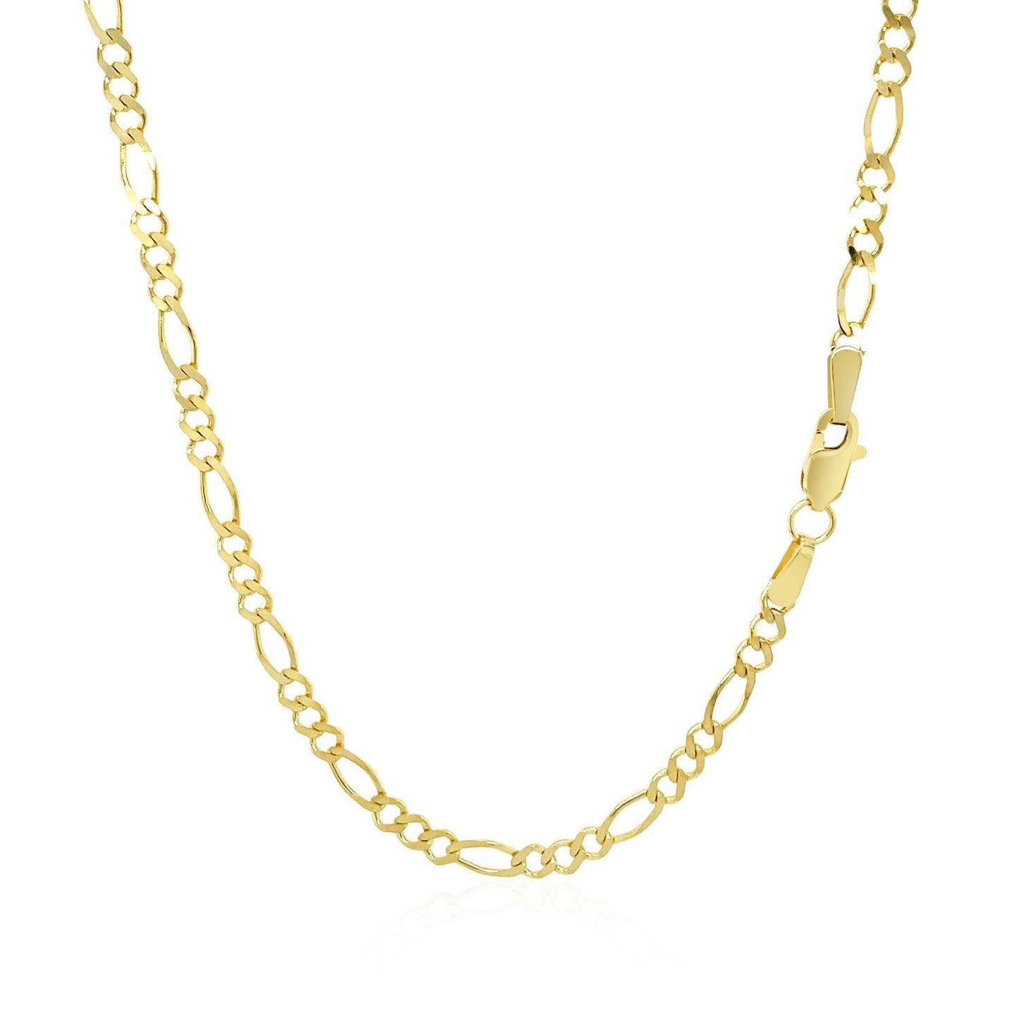 2.8mm 14k Yellow Gold Solid Figaro Chain Bids.com