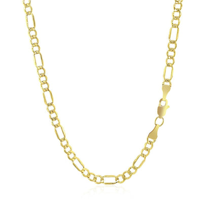 2.8mm 10k Yellow Gold Lite Figaro Chain Bids.com