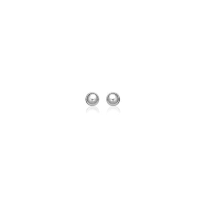 14k White Gold Spherical Stud Earrings (3.0 mm) Bids.com