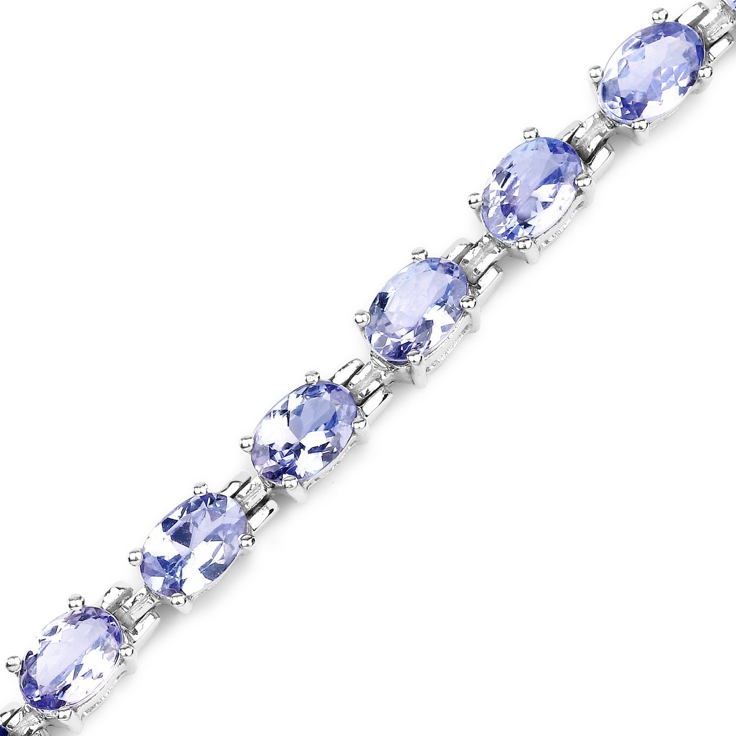 9.68 Carat Genuine Tanzanite .925 Sterling Silver Bracelet Bids.com