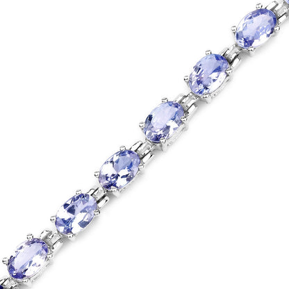 9.68 Carat Genuine Tanzanite .925 Sterling Silver Bracelet Bids.com