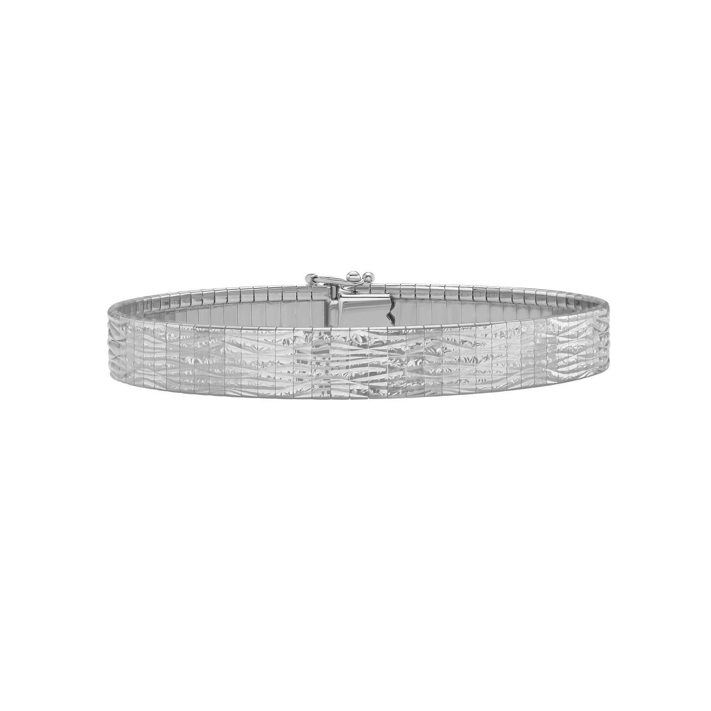14k White Gold Glacier Bracelet (8.10 mm) Bids.com