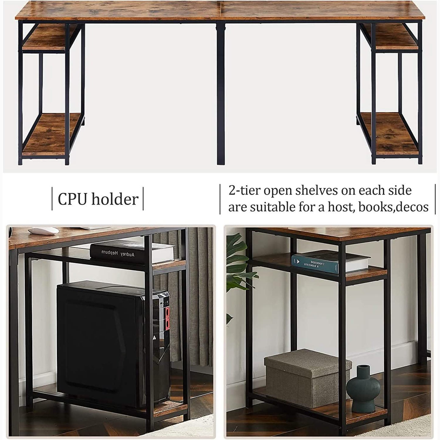 94.6 Inch Modern Two Person Computer Desk DailySale