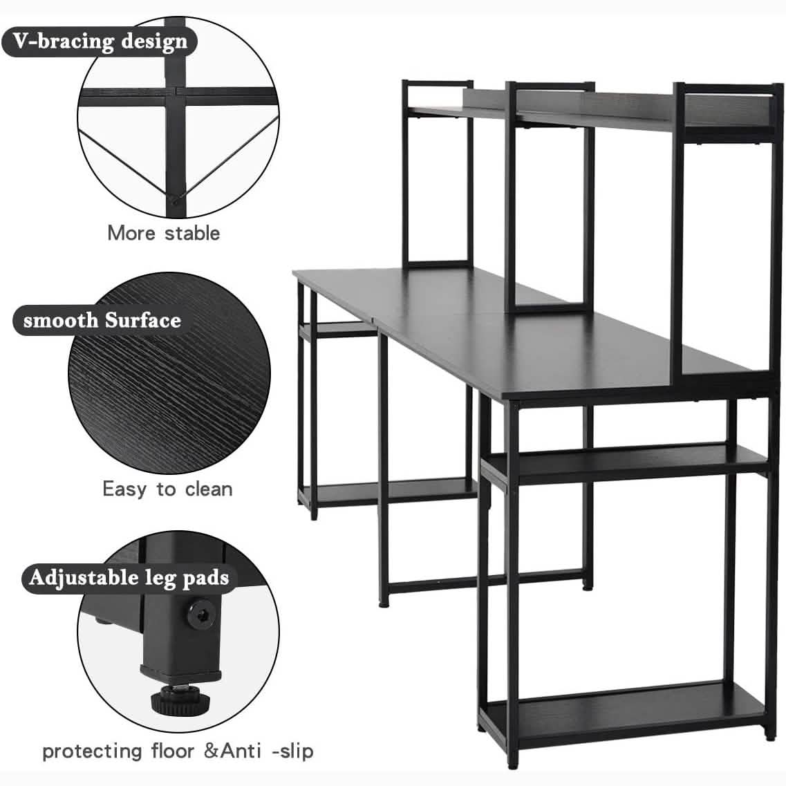 94.6 Inch Modern Two Person Computer Desk DailySale