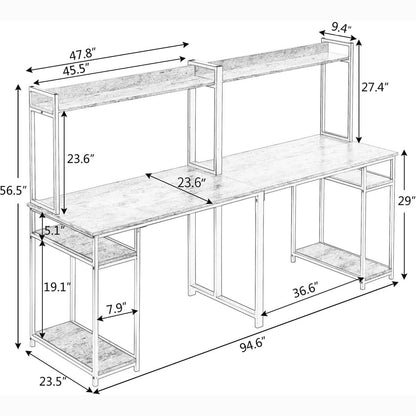 94.6 Inch Modern Two Person Computer Desk DailySale