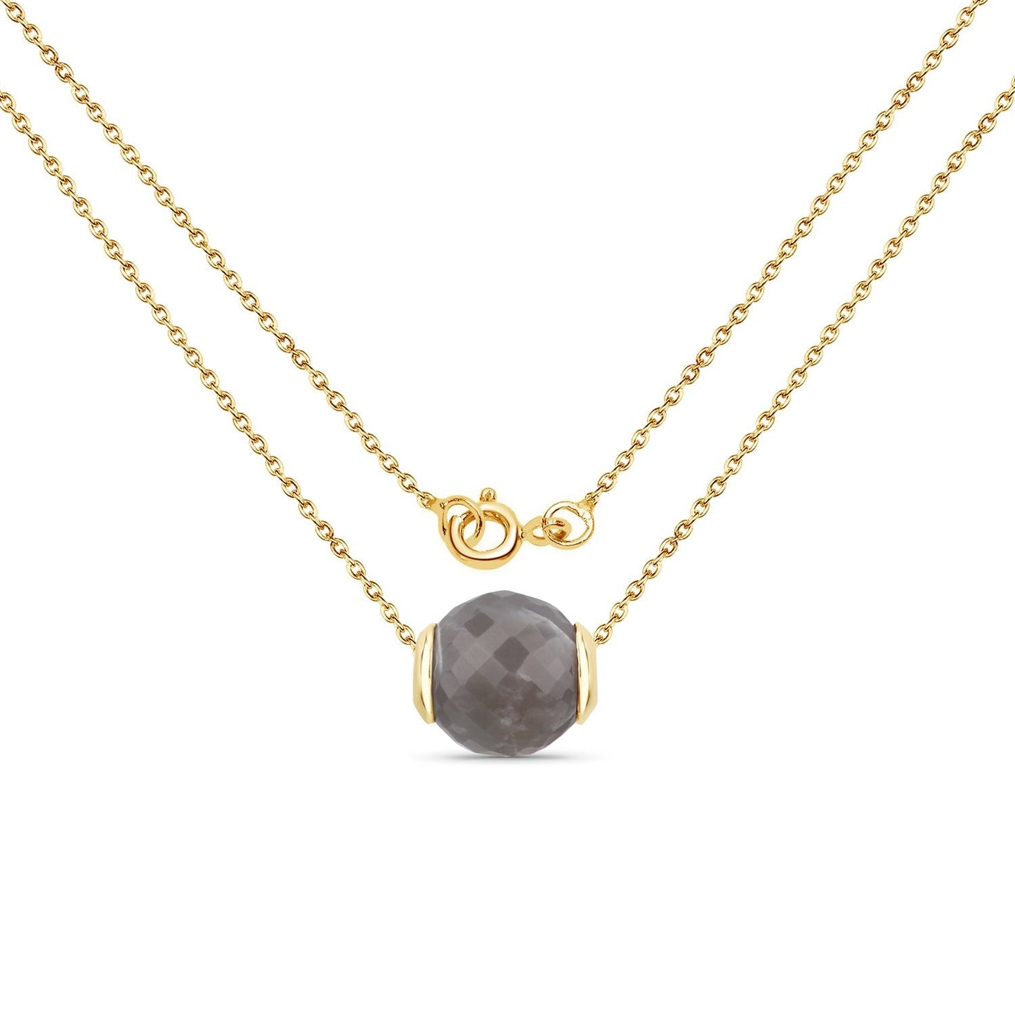 16.79 Carat Genuine Grey Moonstone .925 Sterling Silver Pendant Bids.com