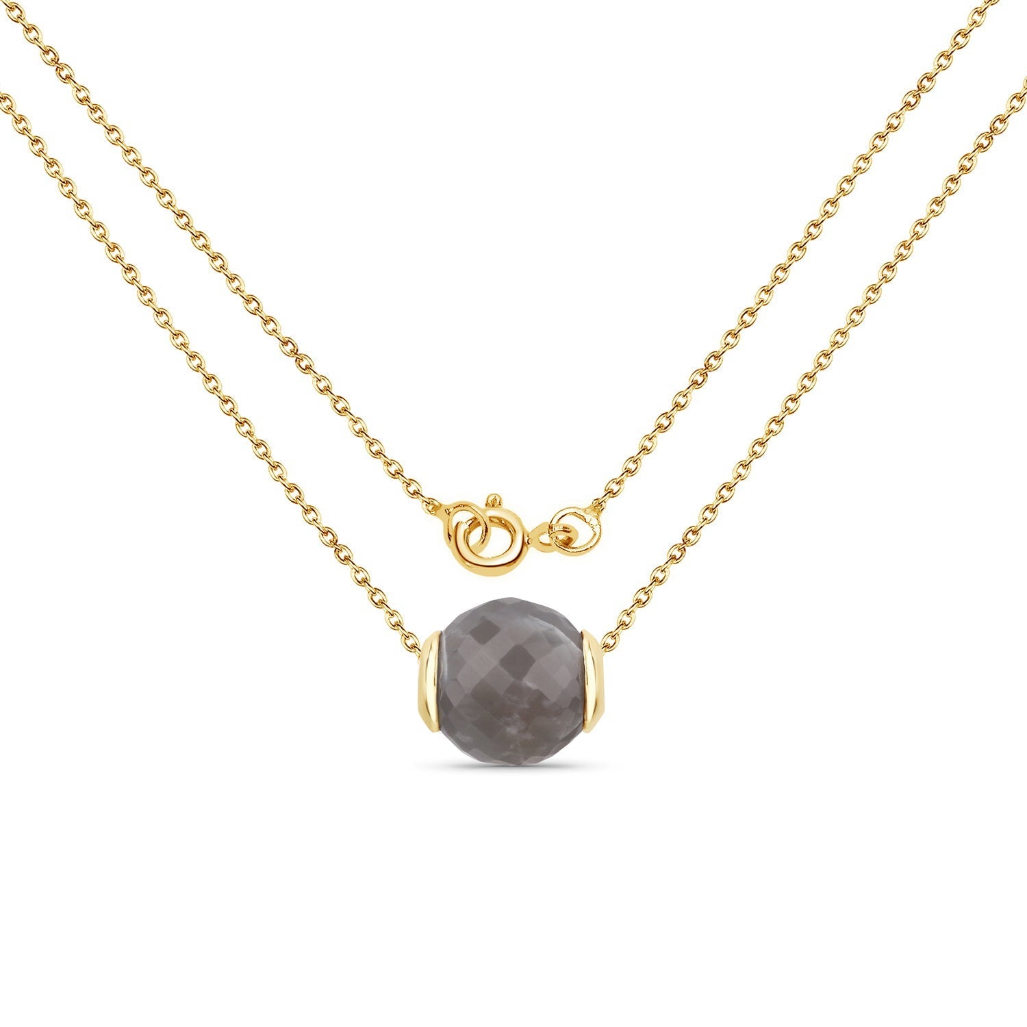 16.79 Carat Genuine Grey Moonstone .925 Sterling Silver Pendant Bids.com