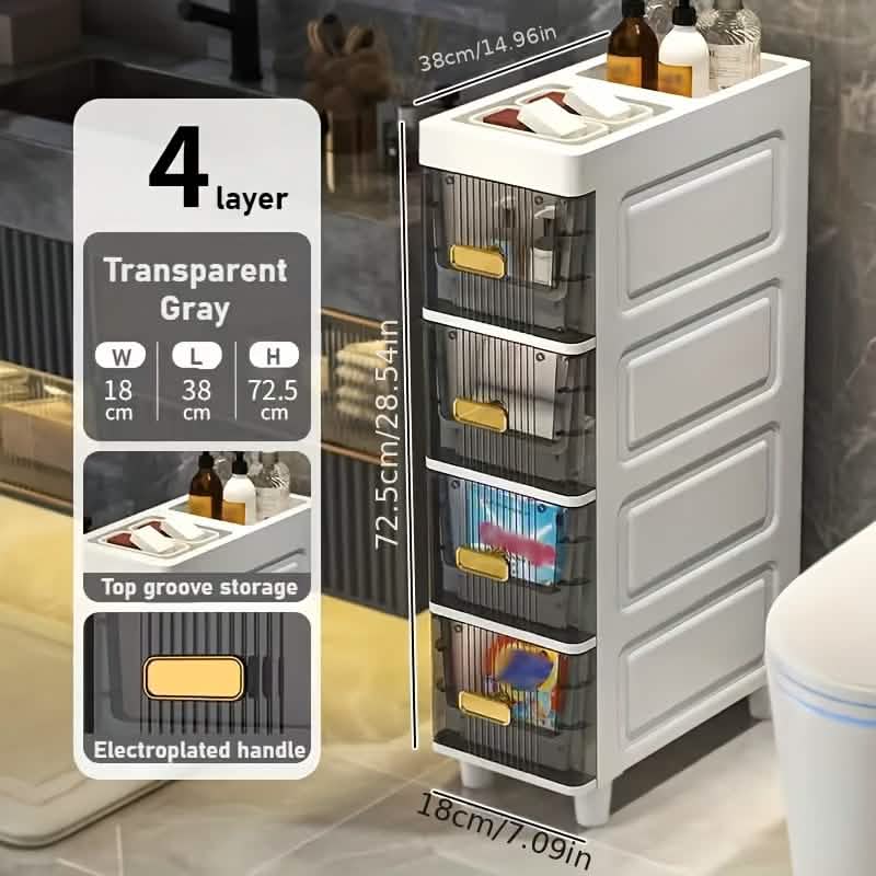 Slimline Multi-Drawer Storage Cabinet – 3, 4, or 6 Layer DailySale