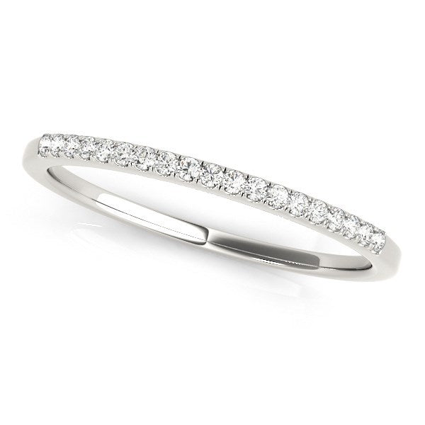14k White Gold Round Thin Diamond Wedding Band (1/4 cttw) Bids.com