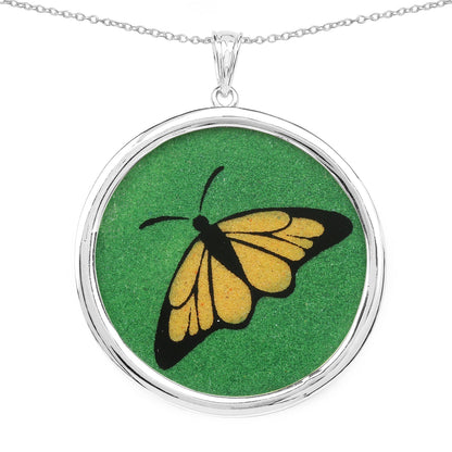 29.50 Carat Genuine Emerald .925 Sterling Silver Pendant Bids.com