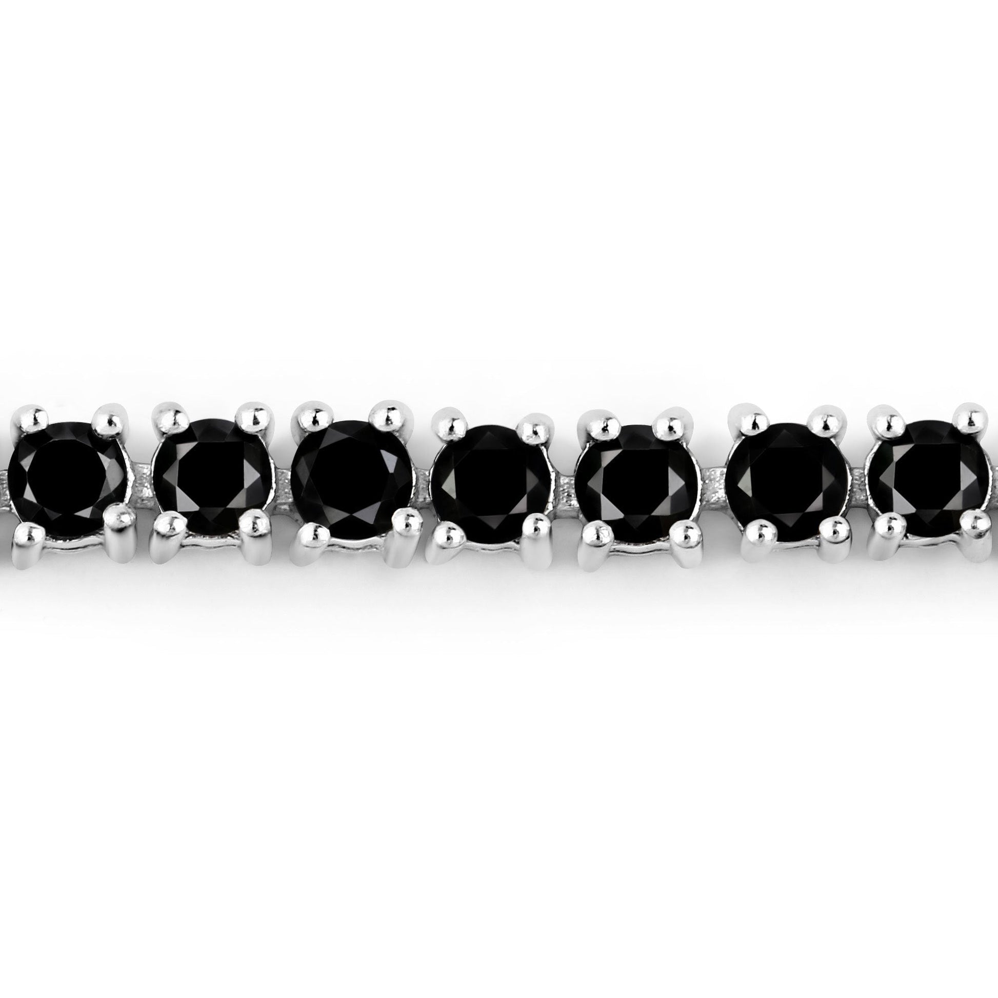3.15 Carat Genuine Black Diamond .925 Sterling Silver Bracelet Bids.com