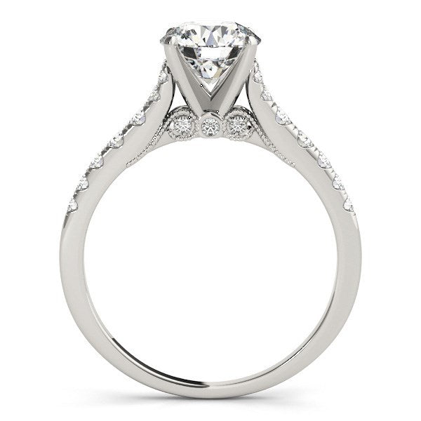 14k White Gold Diamond Engagement Ring With Single Row Band (1 3/4 cttw) Bids.com